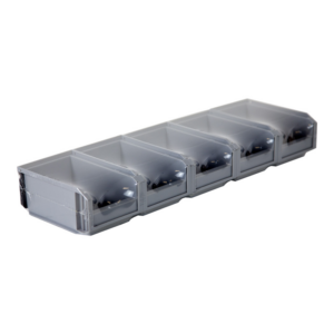 Lot de 5 Bacs European 0 3L Gris avec Barre - 5012086