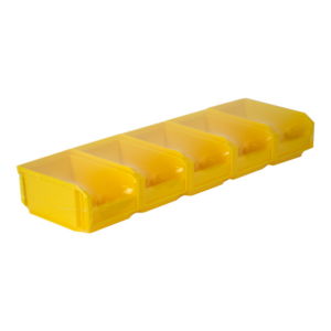 Lot de 5 Bacs European 1L Jaune avec Barre - 5015032