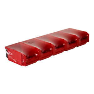 Lot de 5 Bacs European 1L Rouge avec Barre - 5015056