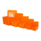 Boite de rangement Novabac 6 au 54 Litres Orange Fluo + les couvercles - 5200162