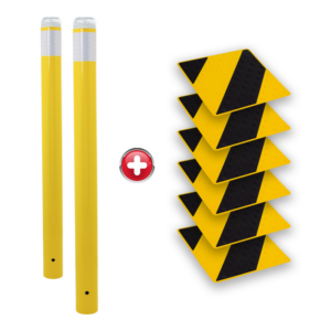 6200024 Kit passage piétons - Tubes Jaune - Dalles Noir/Jaune - 6200024