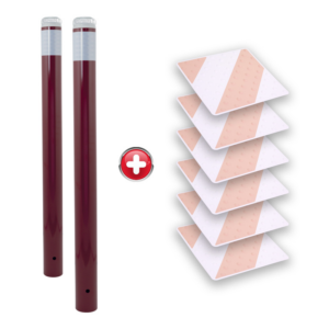 6200093 Kit Piétons - Tubes Bordeaux - Dalles Ivoire/Blanc - 6200093