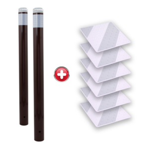 Kit passage piétons - Tubes Marron - Dalles Gris/Blanc - 6200116