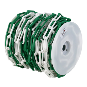 Bobine de chaîne plastique - Signal Vert/Blanc