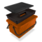 Boite de rangement 10  17 ou 24 L Cuivre - couvercle noir - SERATOU