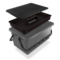 Boite de rangement 10  17 ou 24 L Gris - couvercle noir - SERATOU