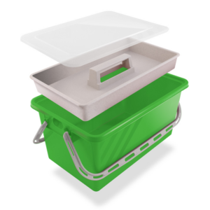 Boite de rangement 10  17 ou 24 L Vert - couvercle translucide - SERATOU
