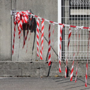 Dérouleur de chaîne Ø 6mm avec rubans Rouge/Blanc