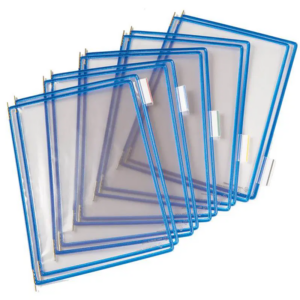 P010 Tarifold Pivoting Pockets for Wall Desk or Rotary Systems - 10 Blue Pockets Letter-Size