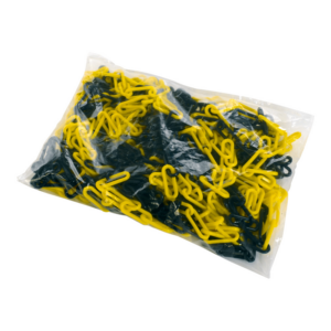 Sac 25m de chaîne Polyamide Jaune-Noir Sac 25m de chaîne plastique - Polyamide Jaune/Noir