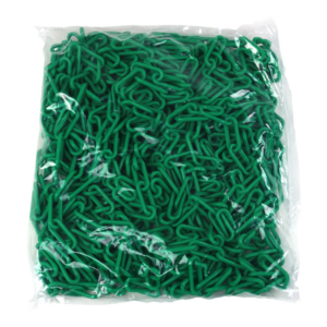 Sac-chaîne-signal-25m-Vert Sac de 25m de chaîne plastique - signal - Vert