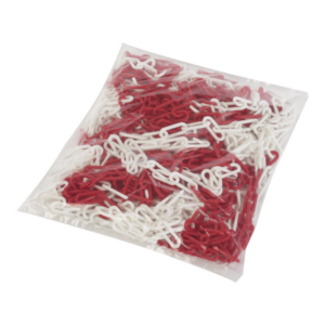 Sac_Chaîne_25m_maillons_courts Sac 25m de chaîne plastique Rouge et Blanche - maillons courts