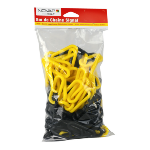 Sac de 5m de chaîne plastique Signal - Jaune/Noir