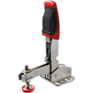 Sauterelle à serrage vertical et levier vertical avec bras ouvert et platine de fixation horizontale STC-VH